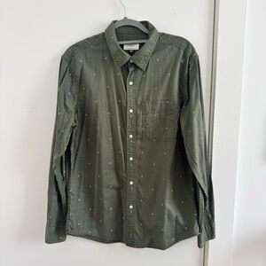 American Eagle Outfitters Olive Button-Down Shirt